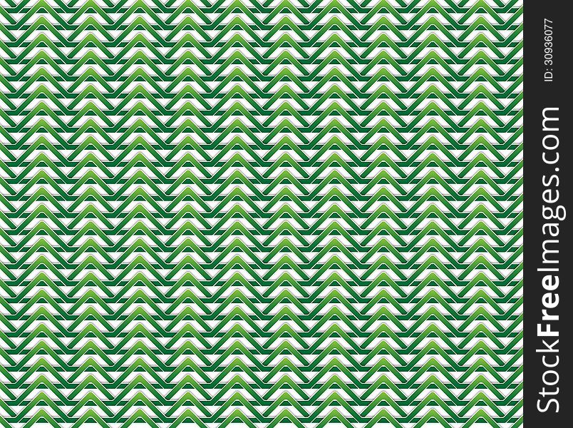 Pattern or texture green triangular wave with white contours. Pattern or texture green triangular wave with white contours