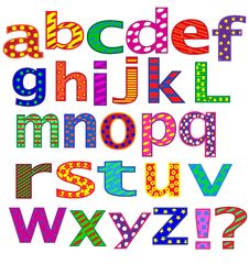 English Alphabet. Letters. Stock Photo