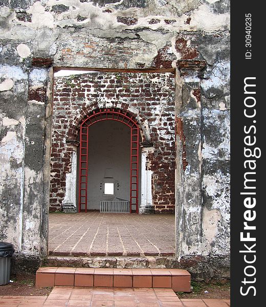 Doorways leading into St Paul's inMalacca. Doorways leading into St Paul's inMalacca