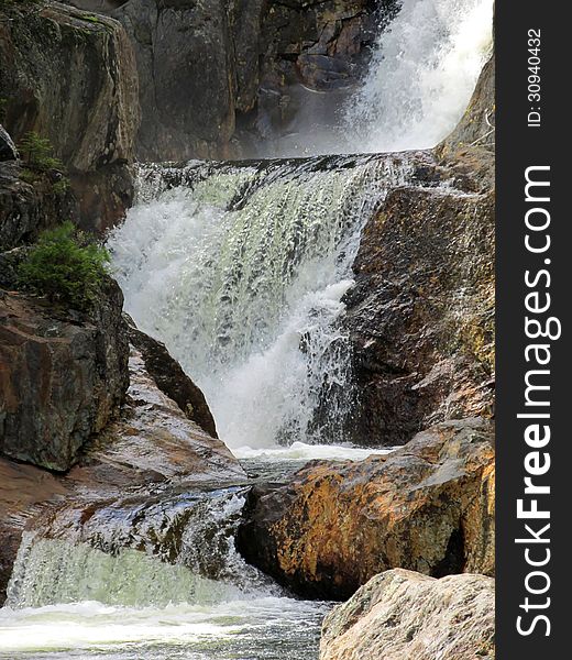 A view of cascading waterfalls