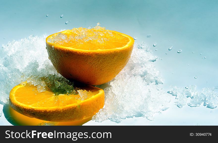 succulent cut fresh section orange fruit