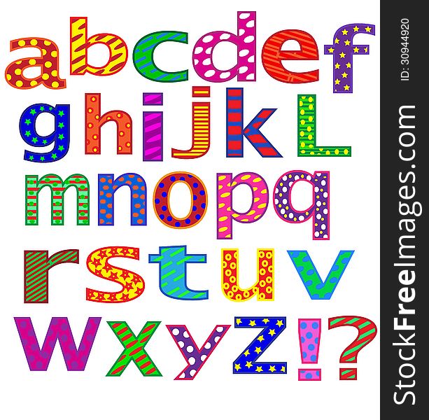 Stock Image - English alphabet. Letters.