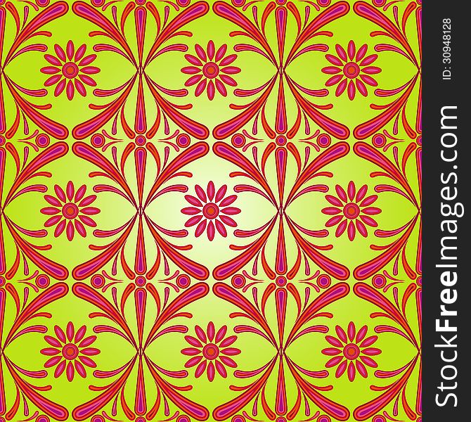 An abstract floral seamless vector background. An abstract floral seamless vector background