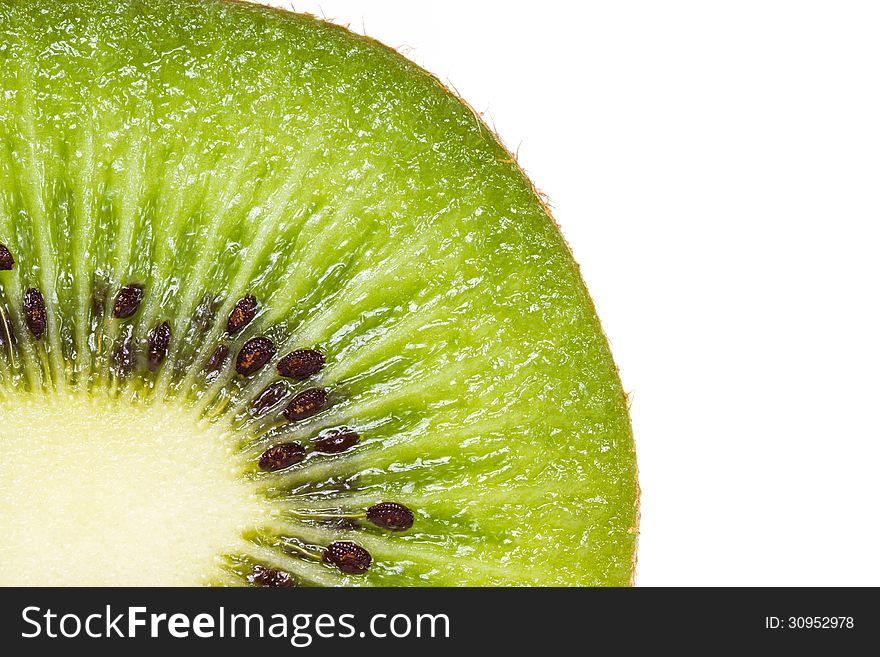 Close up kiwi Fruit Isolated on white background