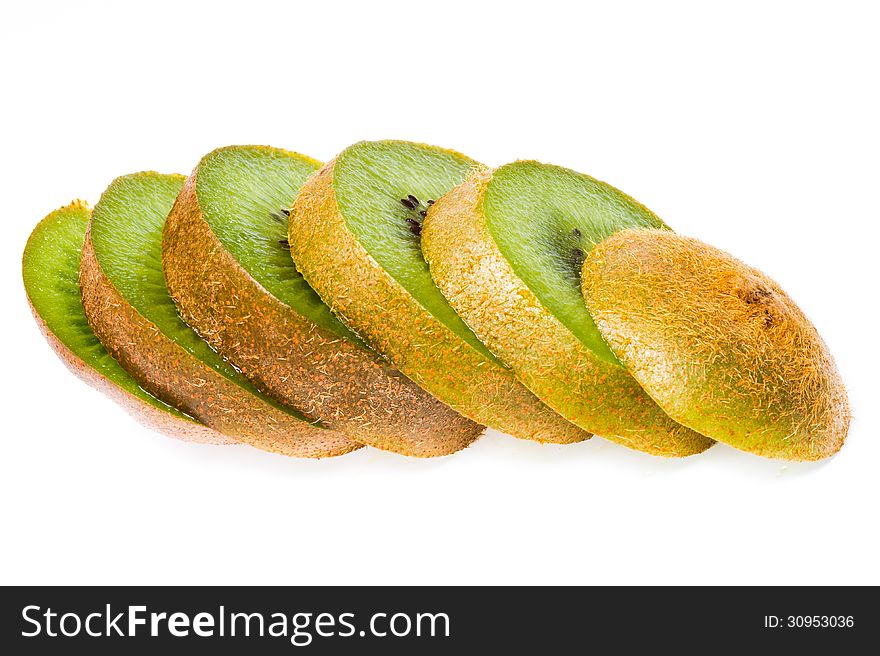 Kiwi Fruit Sliced Isolated