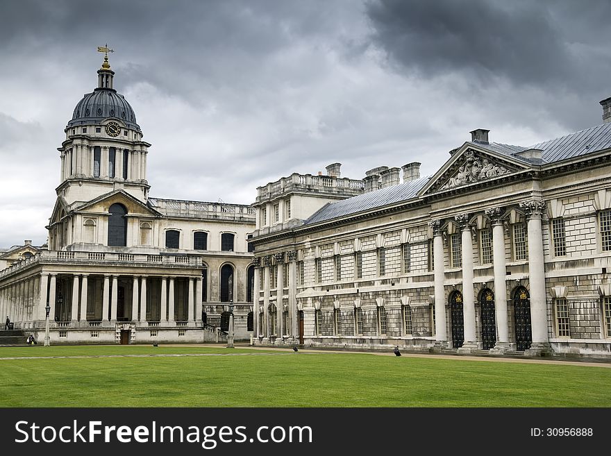 The famous seat of learning by the Thames in London. The famous seat of learning by the Thames in London