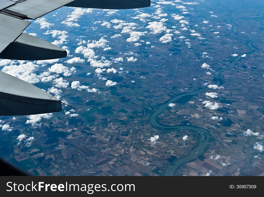 Flight over the Alps