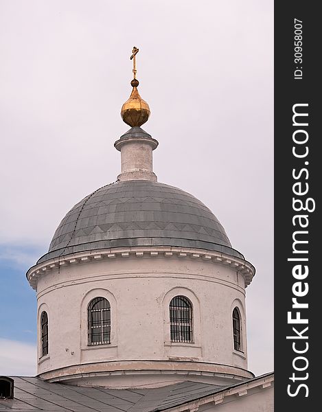 Russia. Moscow region. Bronnitsy. Church tower cupol