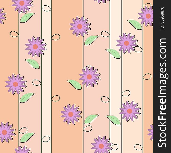 Cute Floral Seamless Background