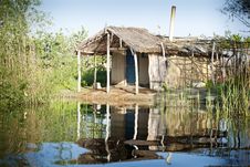 Traditional Fisherman Hut In Danube Delta Stock Photos Traditional Fisherman Hut In Danube Delta Stock Photos