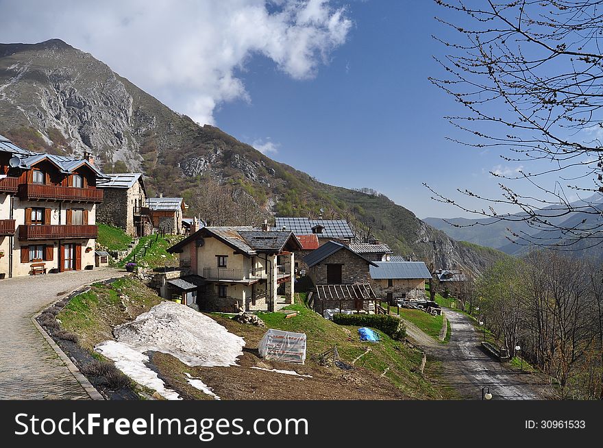 The mountain village of Palanfre, Maritime Alps, Province of Cuneo, Italy. The mountain village of Palanfre, Maritime Alps, Province of Cuneo, Italy.