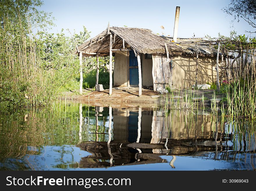 Traditional Fisherman Hut In Danube Delta