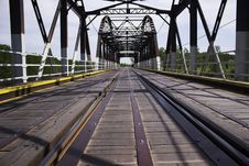 Old Railway On Bridge Royalty Free Stock Photography Old Railway On Bridge Royalty Free Stock Photography