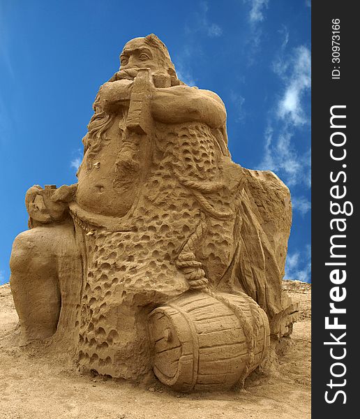 The Neptun made with sand.