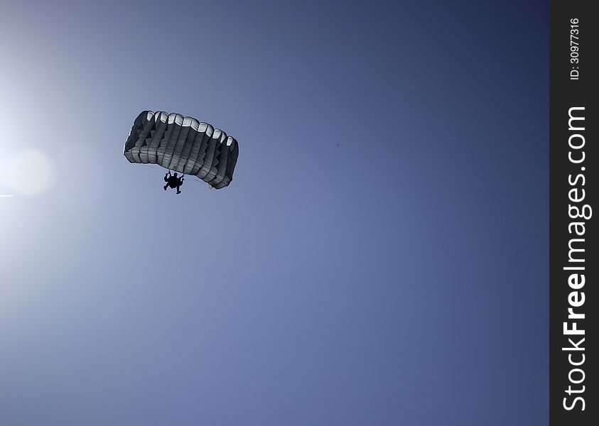 Paratrooper are jump from plane