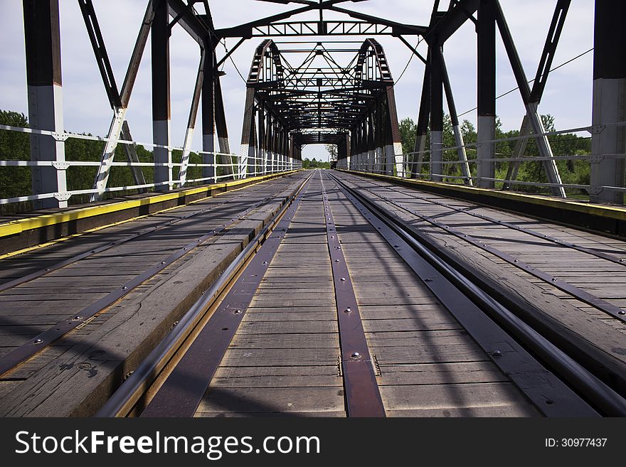 Old Railway On Bridge