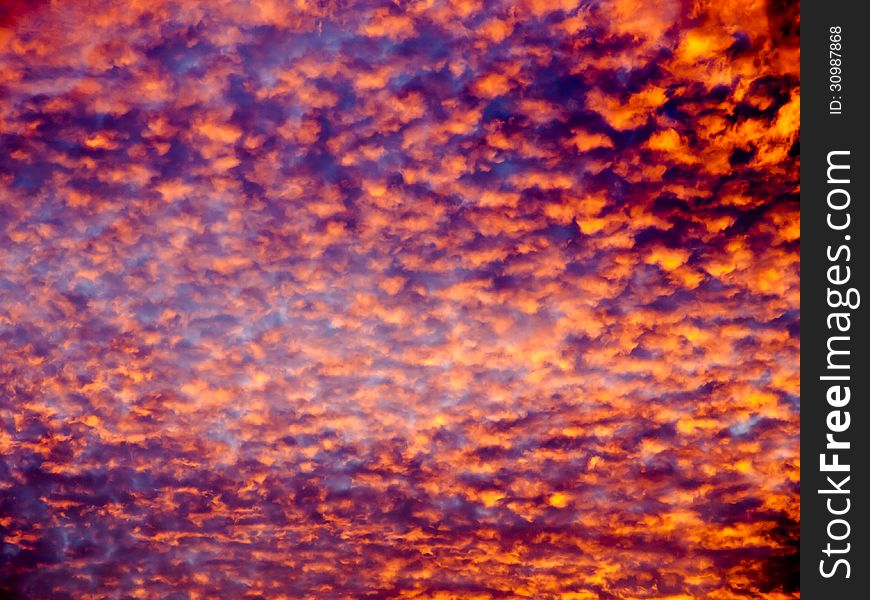 Abstract dramatic sky at sunset