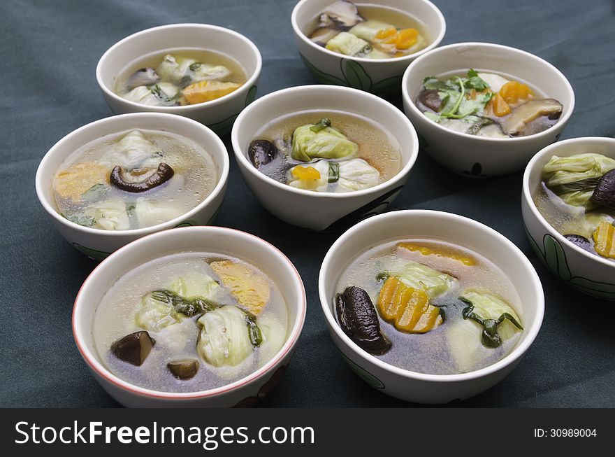 Soup for the food served in the restaurant