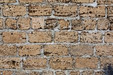 Shell Rock Concrete Blocks Wall Stock Photo Shell Rock Concrete Blocks Wall Stock Photo