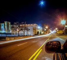 Standing In Car On Side Of The Road At Night Royalty Free Stock Images Standing In Car On Side Of The Road At Night Royalty Free Stock Images