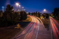 Charlotte City Skyline Night Scene Royalty Free Stock Images Charlotte City Skyline Night Scene Royalty Free Stock Images