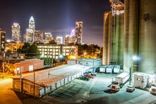 Charlotte City Skyline Night Scene Royalty Free Stock Photo Charlotte City Skyline Night Scene Royalty Free Stock Photo