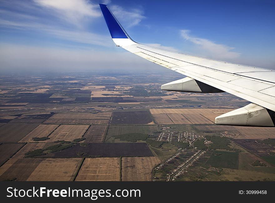 Wing Aircraft From The Ground.