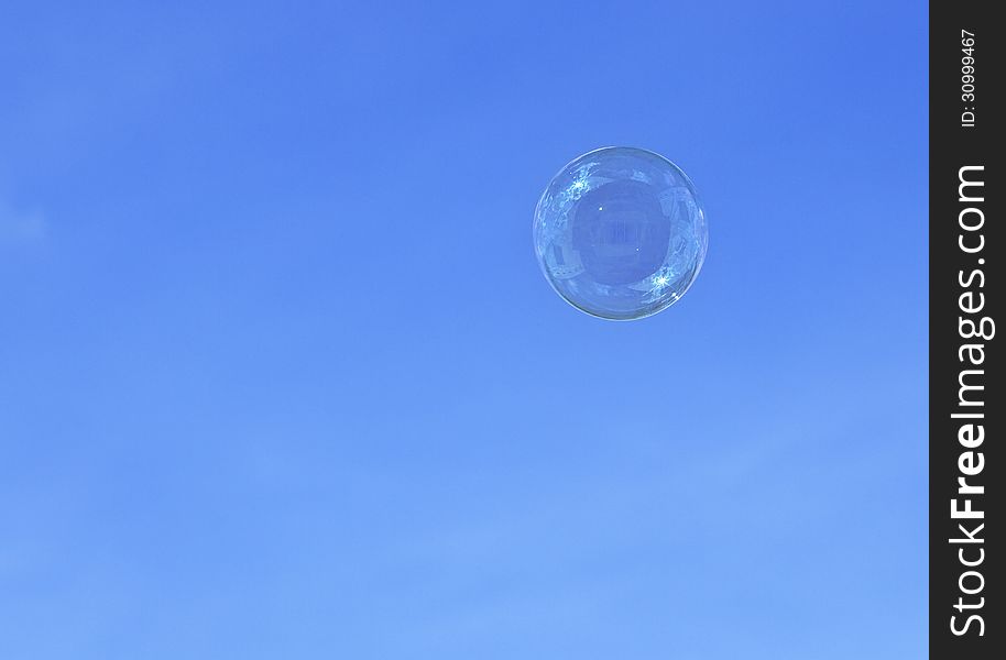 Bubbles against the blue sky. Bubbles against the blue sky.