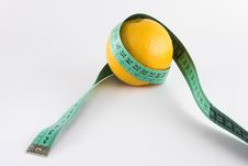 Tape And Orange. Royalty Free Stock Photos Tape And Orange. Royalty Free Stock Photos