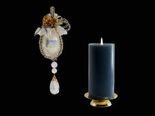 Hanging Ornament And Candle Stock Photos Hanging Ornament And Candle Stock Photos