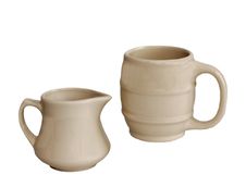 Coffee Mug And Creamer Isolation Stock Image