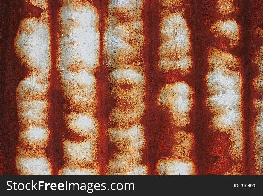 Patterns of rusted corrugated iron. Patterns of rusted corrugated iron