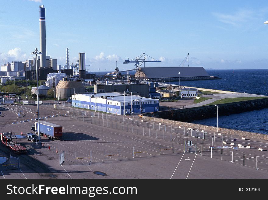 Helsingborg harbour in Sweden. Helsingborg harbour in Sweden