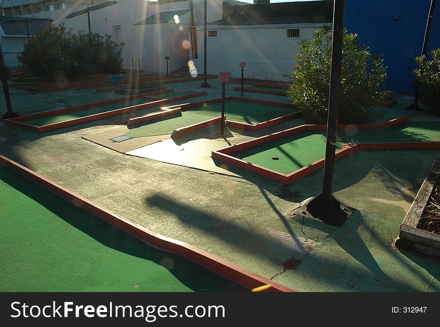 Miniature golf course. Miniature golf course