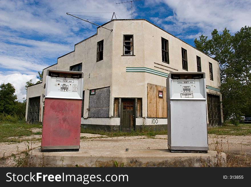 Abandoned gas station. Abandoned gas station