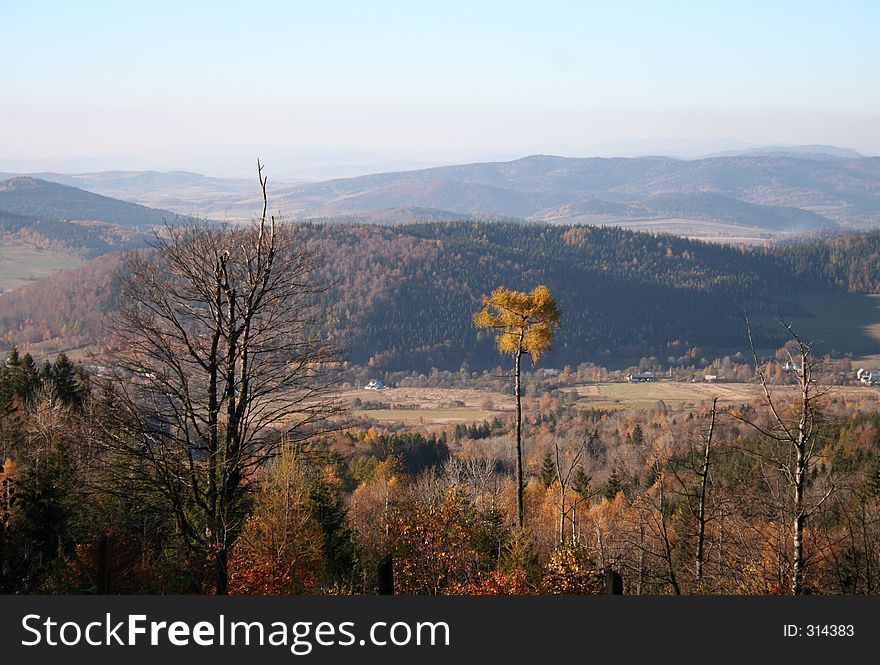 Mountain view in the Autumn. Mountain view in the Autumn