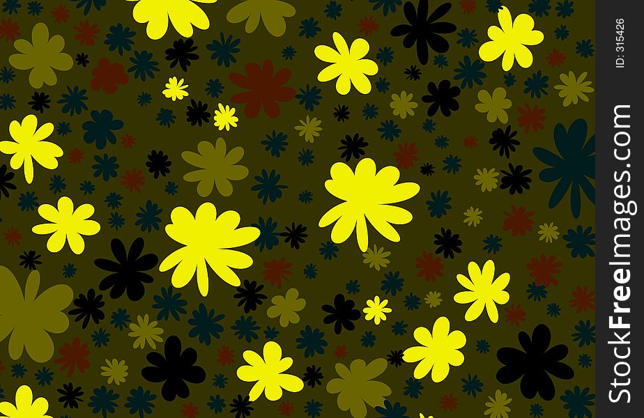 Design of flowered background. Design of flowered background