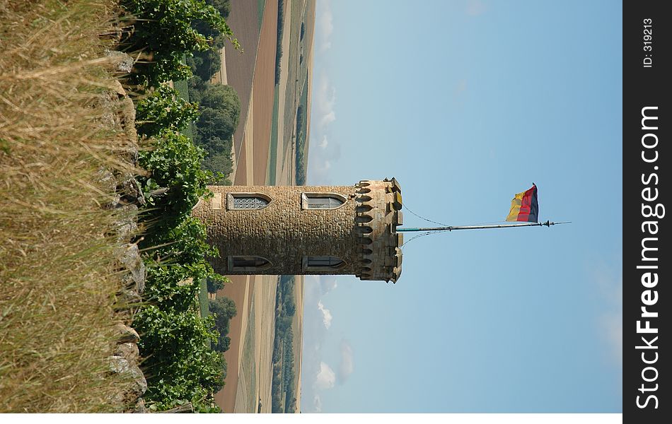 Stone tower in Weinheim, Germany.