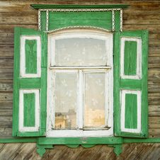 Traditional Russian Window Stock Photo Traditional Russian Window Stock Photo