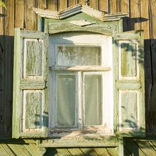 Traditional Russian Window Stock Photo Traditional Russian Window Stock Photo