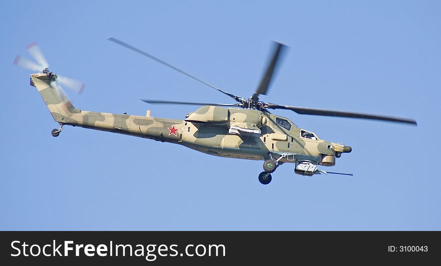 MI-28 combat helicopter. Night hunter. Fly-past at 95th anniversary of Russian Air Force. 11 August 2007. MI-28 combat helicopter. Night hunter. Fly-past at 95th anniversary of Russian Air Force. 11 August 2007