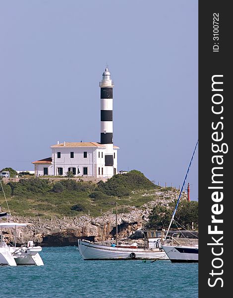Lighthouse on the coast of Mallorca, Spain