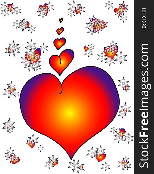 Hand-drawn hearts illustration for St.Valentine and other occasions of Love and Friendship. Hand-drawn hearts illustration for St.Valentine and other occasions of Love and Friendship