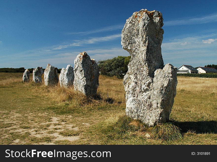 Row of menhires