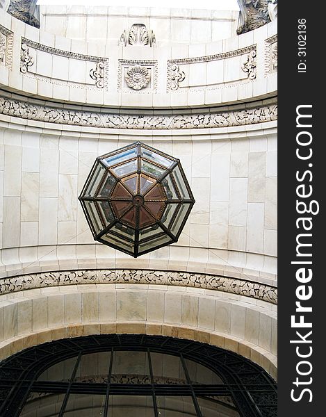 Library Ceiling And Chandelier