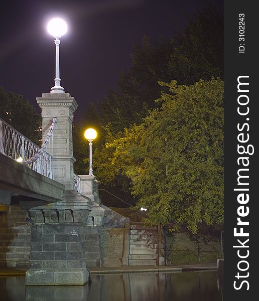 A bridge in the Public Garden.  Boston, MA.