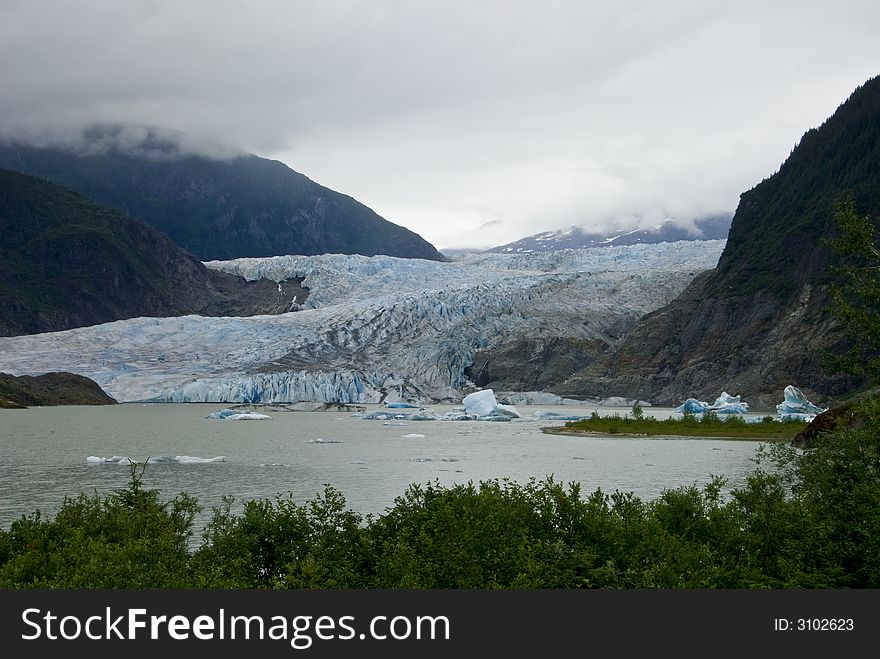 Glacier in Juneau Alaska