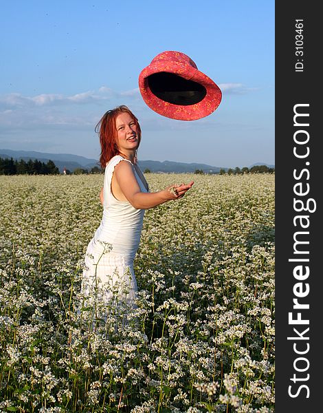 Buckwheat field in the middle of Slovenia