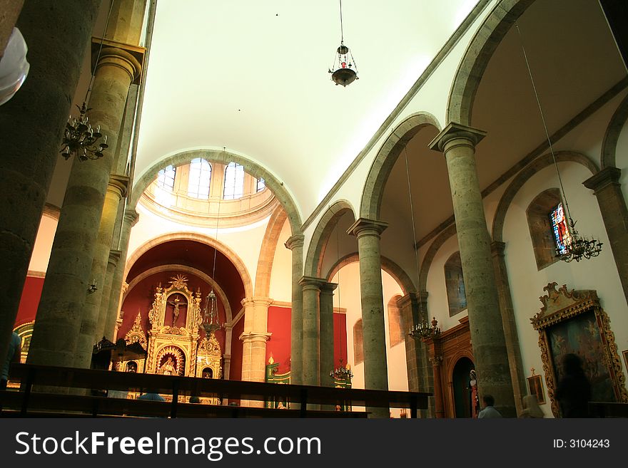 Altar of Candelaria Church in Canary Islands a place of pilgrimage, it is a bicentennial now. Altar of Candelaria Church in Canary Islands a place of pilgrimage, it is a bicentennial now