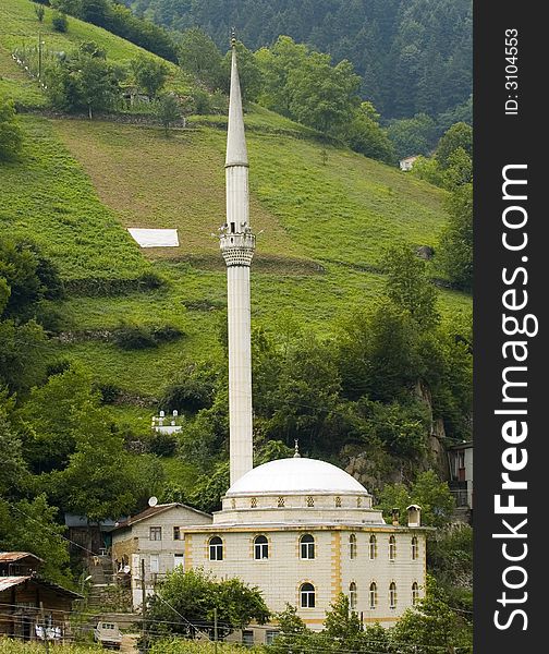 Mosque in village at north east turkey